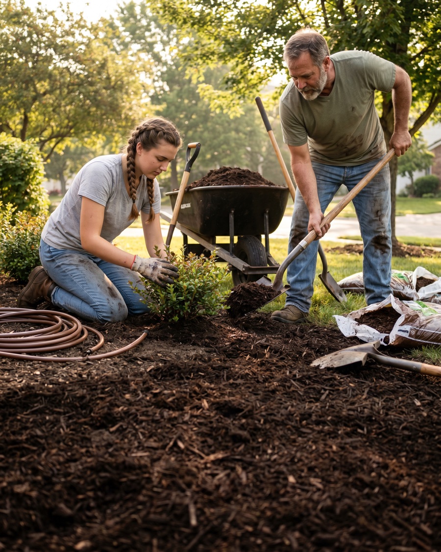 Landscaping jobsite